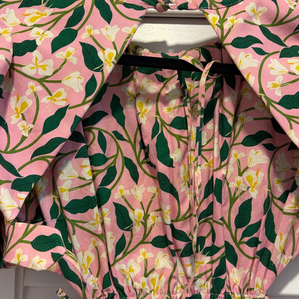 Agua Bendita Verao Samba Guaguanco Dos Gardenias Rosa Dress Pink Floral - Picture 4 of 7
